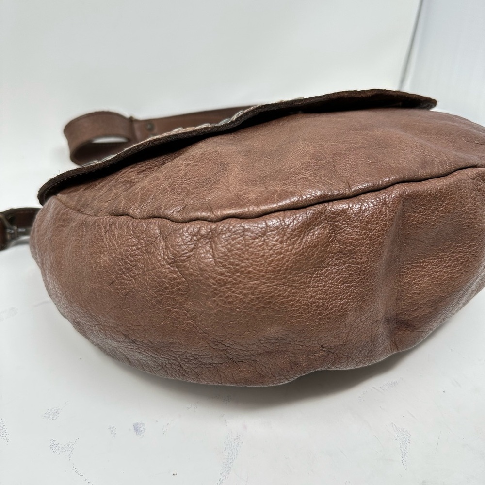 Wilsons Vintage Genuine Leather Medium Brown Satchel Purse - Picture 4 of 15